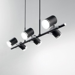 Подвесной светильник IDEAL LUX 179612 SP6 Nero Shots